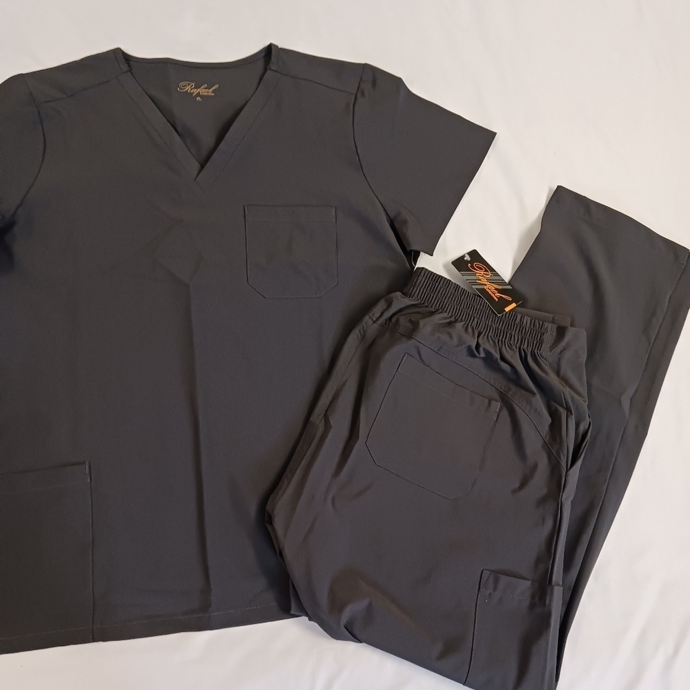 Rafael Collection Women's Charcoal Scrub Set Size Medium